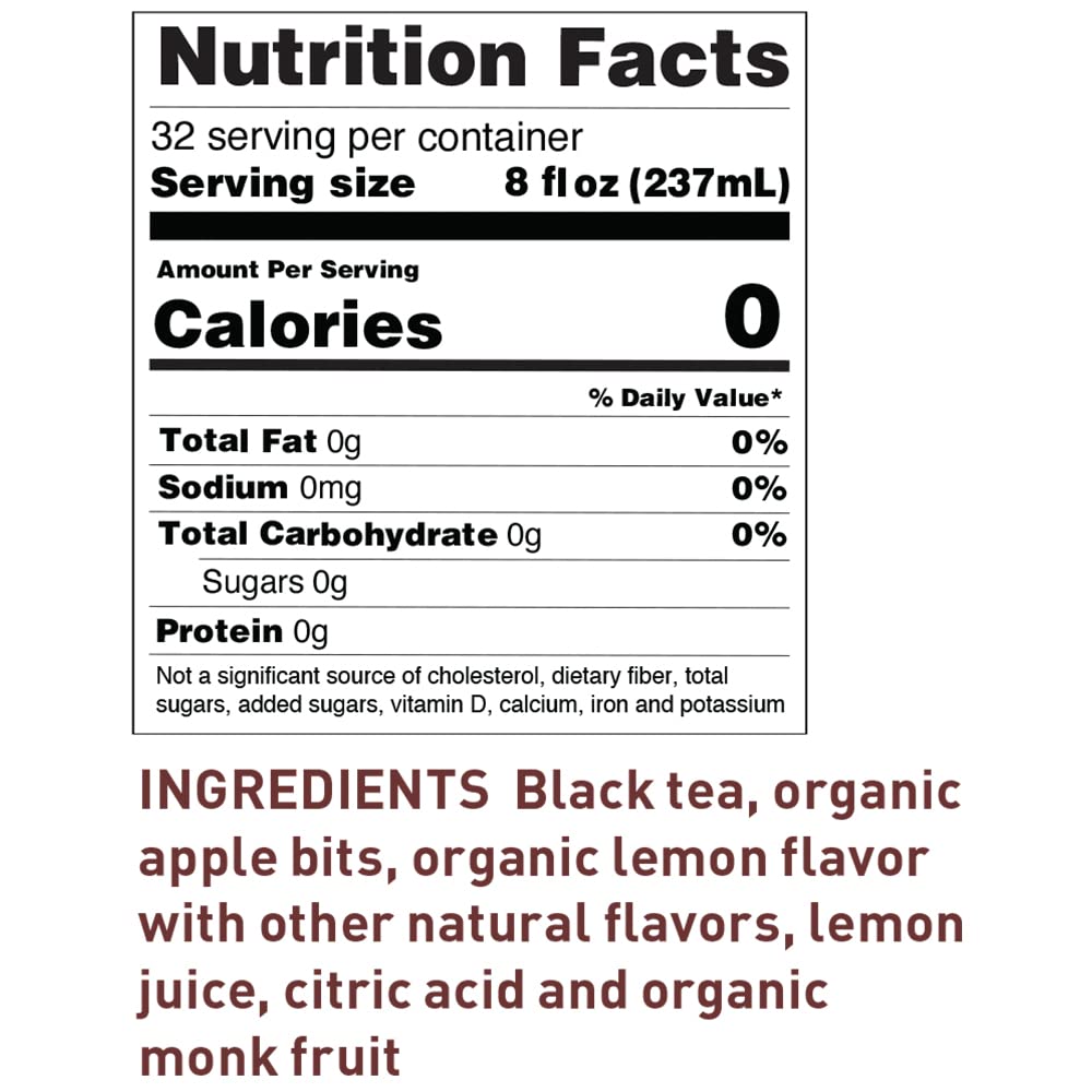 The Republic Of Tea - Keto-Friendly Sweet Iced Half And Half Tea - Black Tea And Lemonade, 8 Large Quart-Sized Iced Tea Pouches,