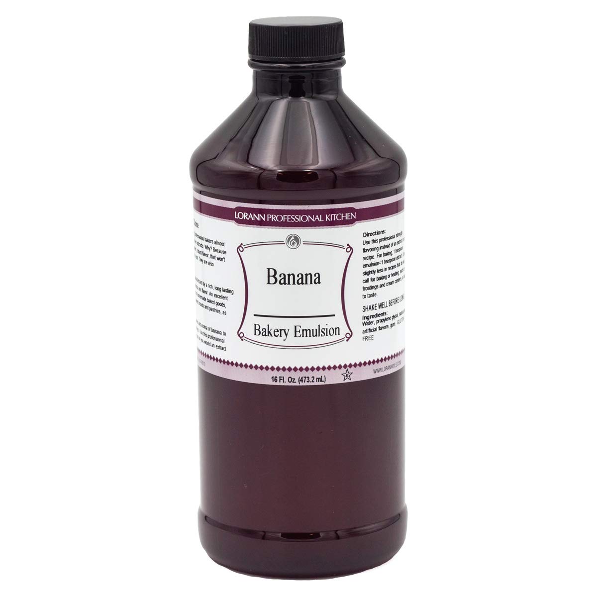 Lorann Oils Banana Bakery Emulsion: True Banana Emulsion, Ideal For Boosting Fruit Tones In Cakes, Cookies & Desserts, Gluten-Fr