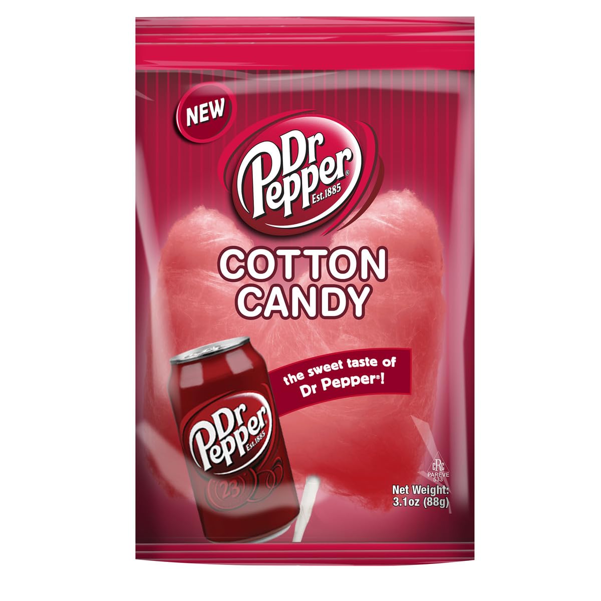 LYZAS SWEETS &   Soda Lovers Gift Bundle - A&W Root malt-inspired & Dr. Pepper Cotton Candy & Jelly Belly Beans, 3.1 oz & 3.5 oz