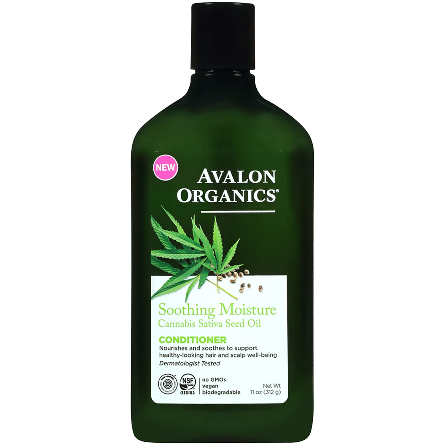 Avalon Organics Soothing Moisture   Sativa Seed Oil Conditioner, 11 Oz