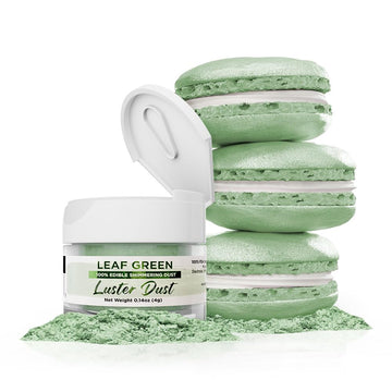 Luster Dust - Leaf Green (4g 1x Jar) | Edible Vegan Dust & Paint for Cake Decorating, Ice Cream, Desserts, Cocktails and Beverag