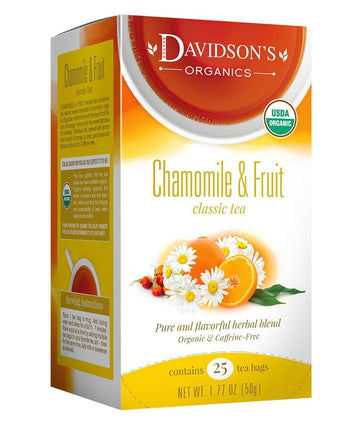 Davidson'S Organics, Chamomile & Fruit, 25-Count Tea Bags, Pack Of 6
