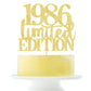 Yetxel 1986 Cake Topper - Handmade Golden Glitter Decoration for 39th Birthday Celebration