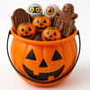 Candy Mix Halloween Pumpkin Candy Bucket Filled with Assorted Candies - Spooky 80ct Already Filled Treats Halloween Candy Gift w