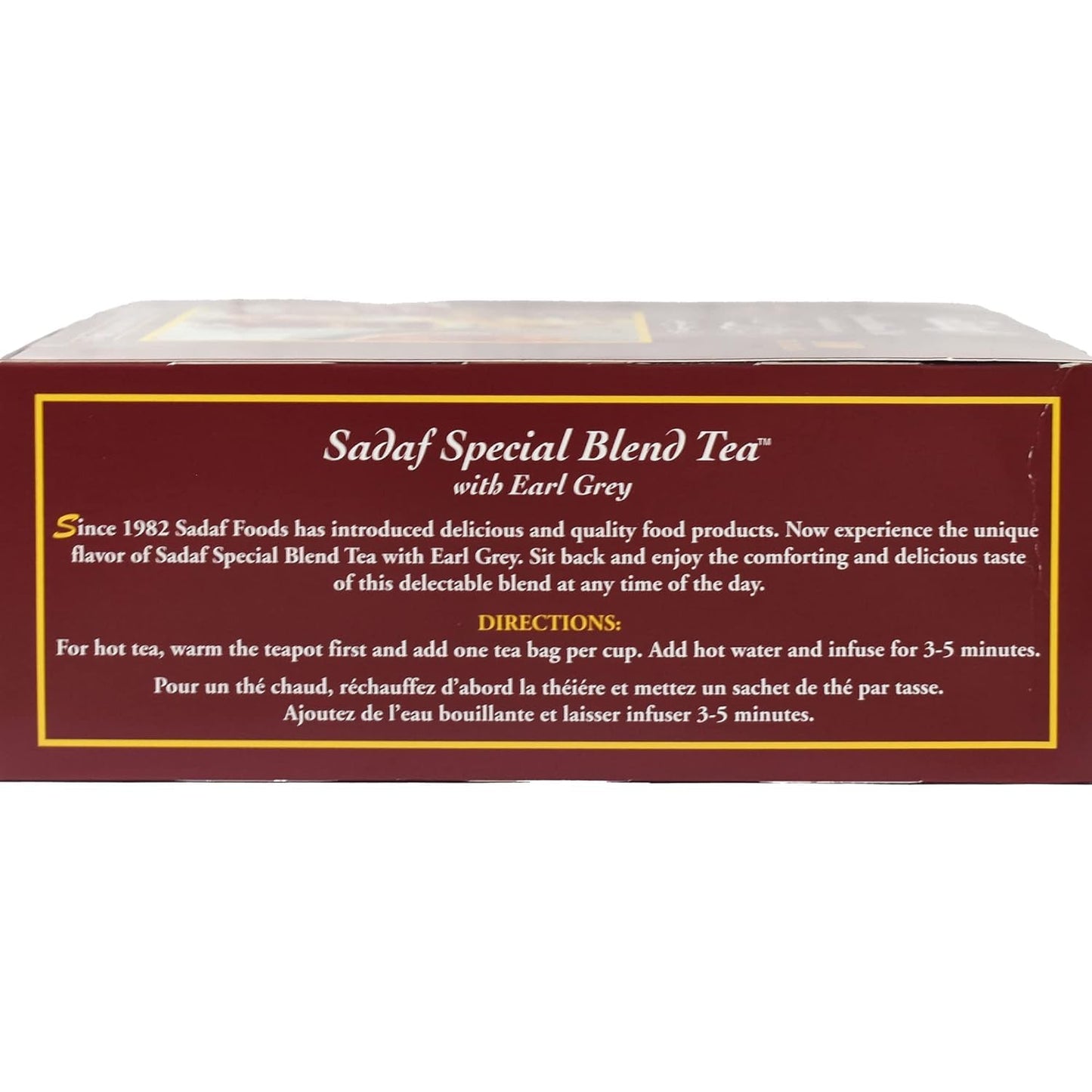 Sadaf Earl Grey Tea Bags | Special Blend Earl Grey Ceylon Black Tea | Product Harvested In Sri Lanka | 100 Bags (Pack Of 2)