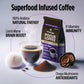 VitaCup Focus Mushroom Coffee Grounds, 100% Arabica, Medium Dark Roast, 10oz (Pack of 6), Natural