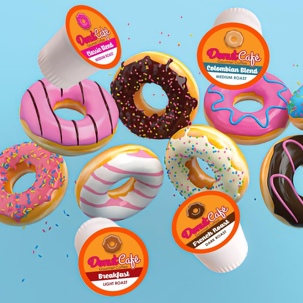Donut Cafe Paradise Pack (Choc Macadamia, Coconut Carvan, Cinchurro) 60Ct Single Cup