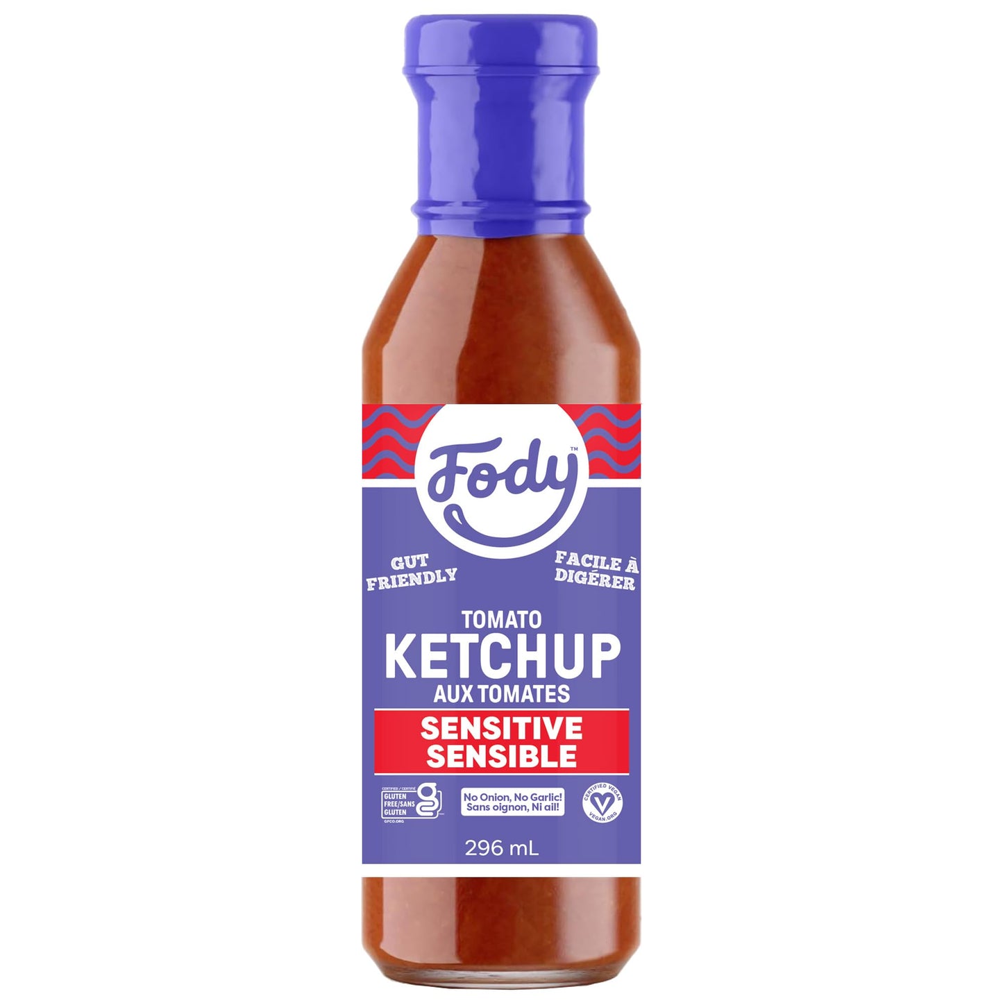Fody Foods Vegan Tomato Ketchup, Low FODMAP Certified, Non-GMO, 2 Pack