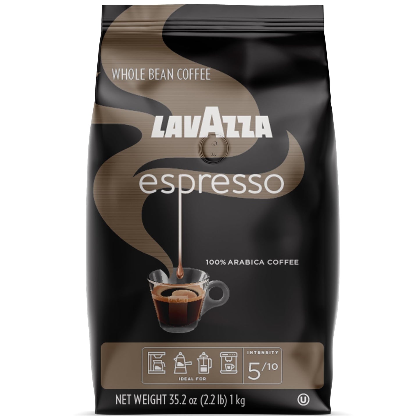 Lavazza Espresso Whole Bean Coffee, Medium Roast, 100% Arabica, 2.2 Lb Bag