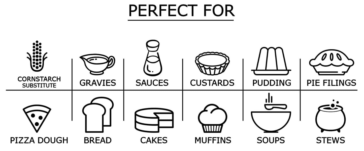 Food to Live Organic Potato Starch, 1 Pound - Unmodified Powder, Non-GMO, Pure Flour, Kosher, Vegan, Bulk, Great for Cooking, Ba