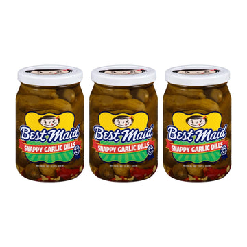 Best Maid Pickles - 9-Item Assortment of Dill, Sweet, Bread & Butter, Okra, and Specialty Pickles - 3 or 6 Packs (3 Pack, ''Snap