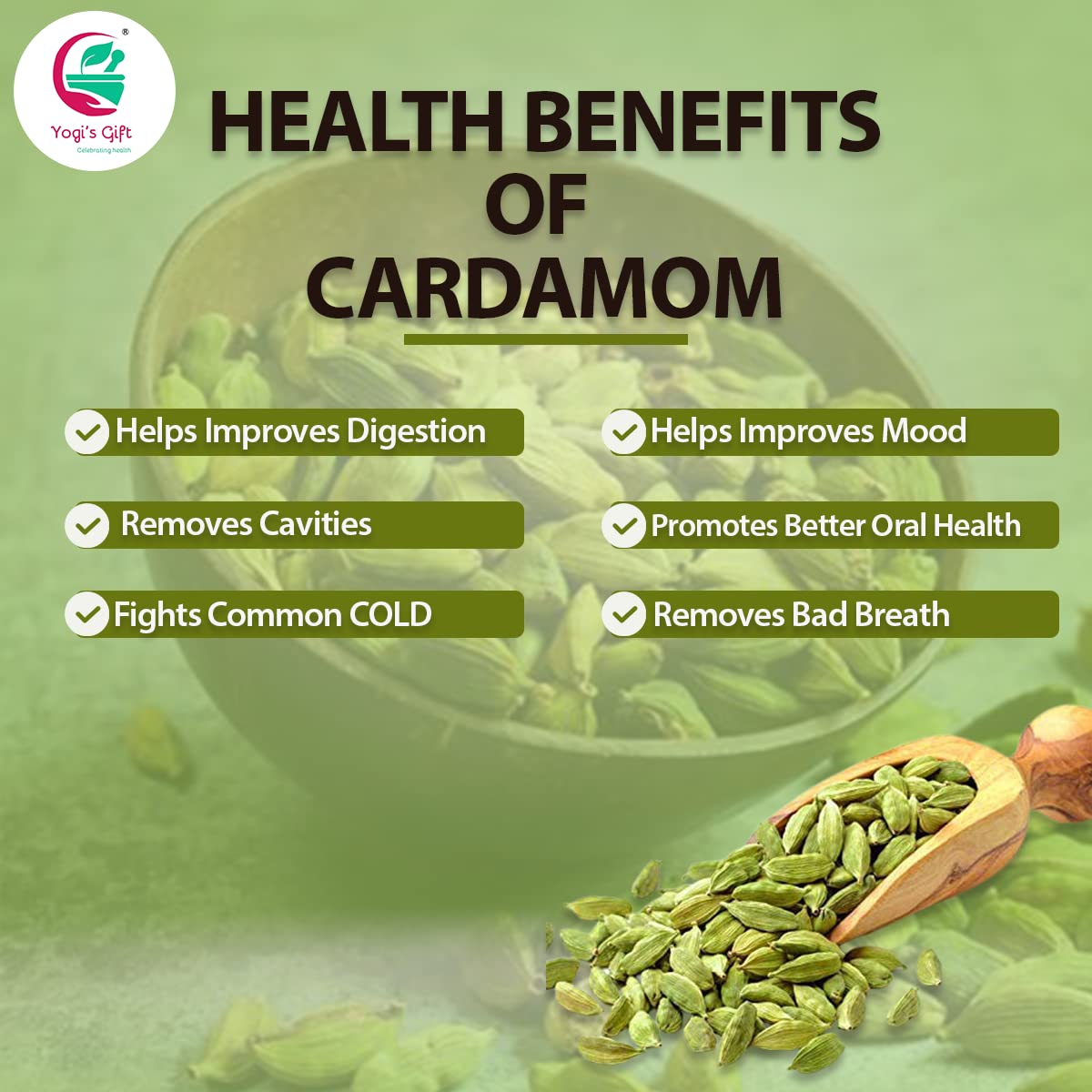 Green Cardamom Pods Whole | Cardamon 6 Oz | Flavourful Indian Spice | Fresh And Natural | Great For Coffee, Tea, Desserts And Ba