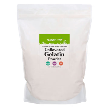 Nunaturals Unflavored Beef Gelatin Powder, Instantly Thickens, Stabilizes, And Texturizes, 5 Lb