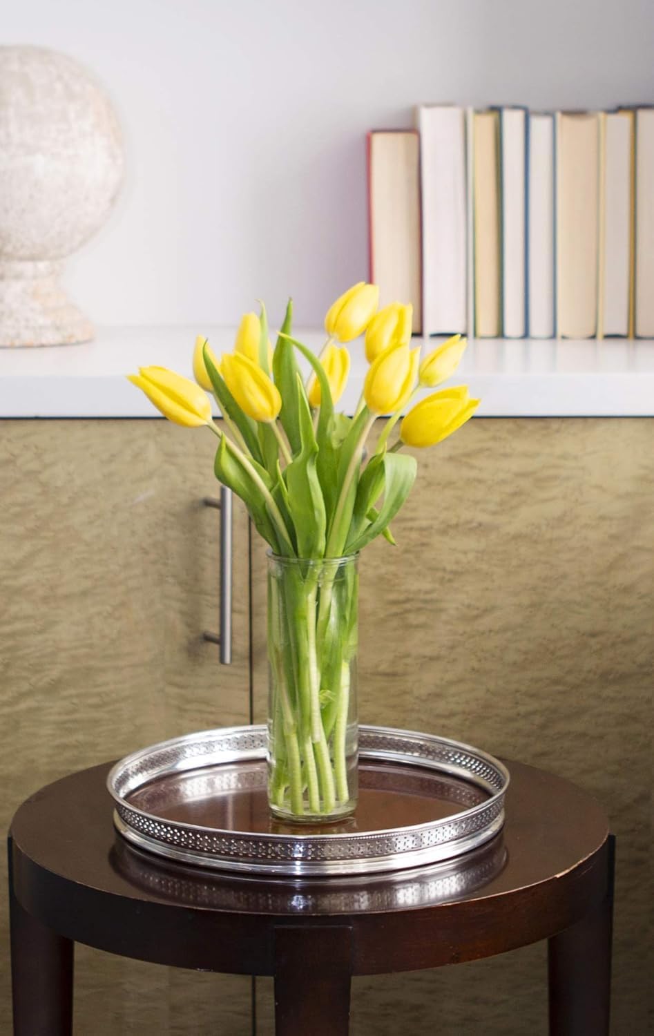 Kabloom Flowers -Valentine'S Day Collection - 10 Yellow Tulips With Vase, Gift For Birthday, Sympathy, Anniversary, Get Well, Th