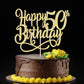 Gold Glitter Happy 50Th Birthday Cake Topper,Cheers To 50 Years,Happy 50Th Birthday Cake Topper,50Th Anniversary Cake Topper, Me
