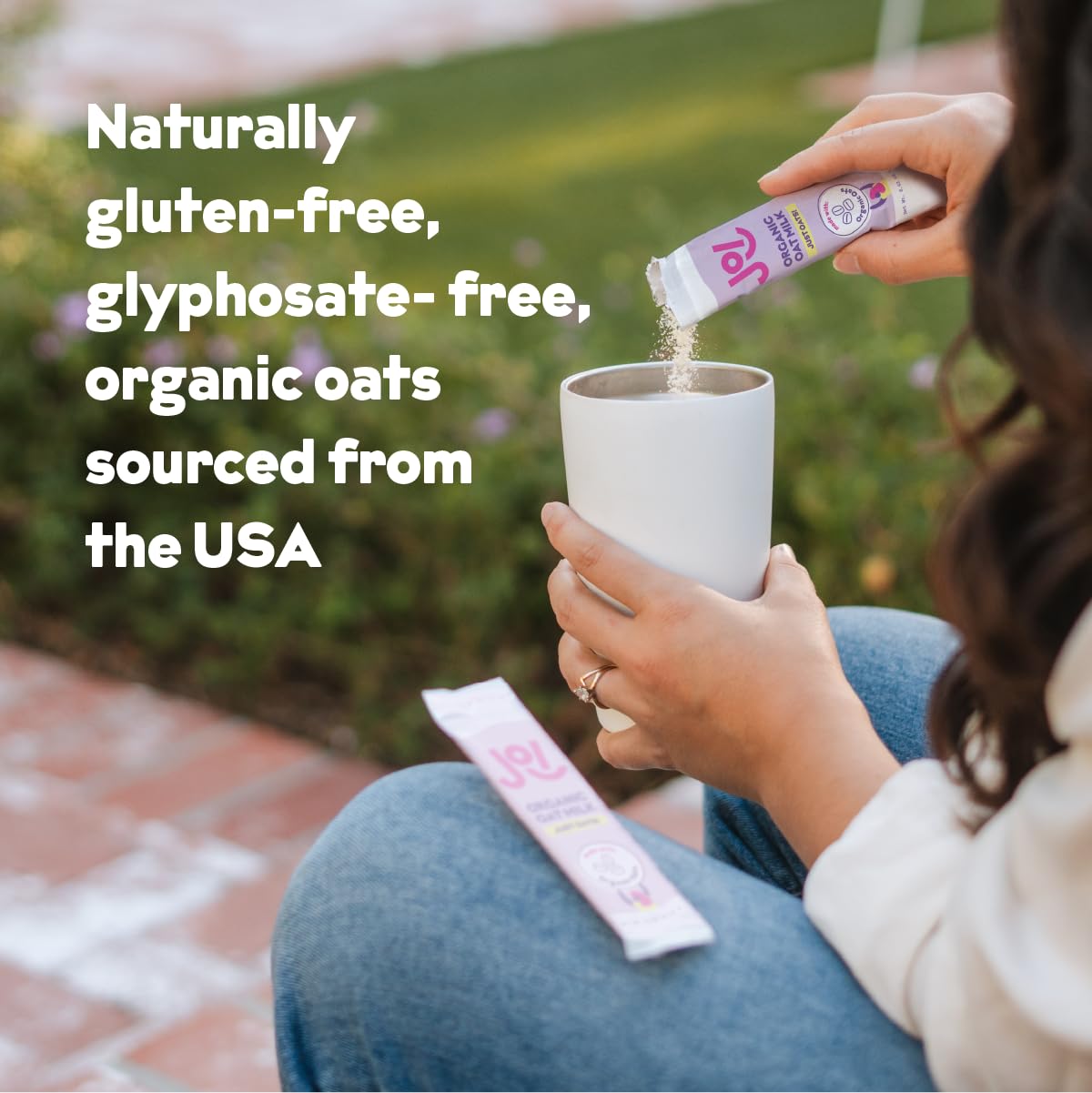 Instant Organic Oat Milk Powder, Unsweetened 10ct Carton by JOI - Dairy Free, Plant Based, Kosher, Shelf-Stable. Perfect for Smo