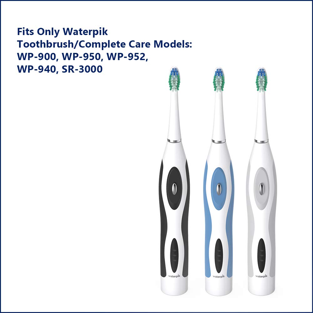 Waterpik Compact Brush Heads, Replacement Tooth Brush Heads For Former Sensonic/Complete Care Models, Srsb-3W, 3 Count