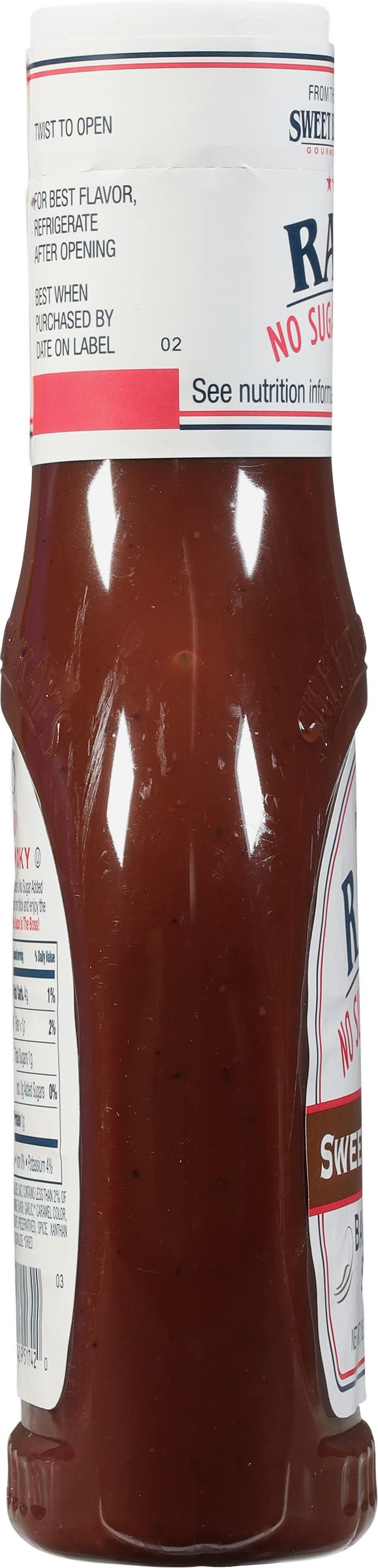 Sweet Baby Rays Barbecue Sauce, No Sugar Added, 18.5 oz, Pack of 3