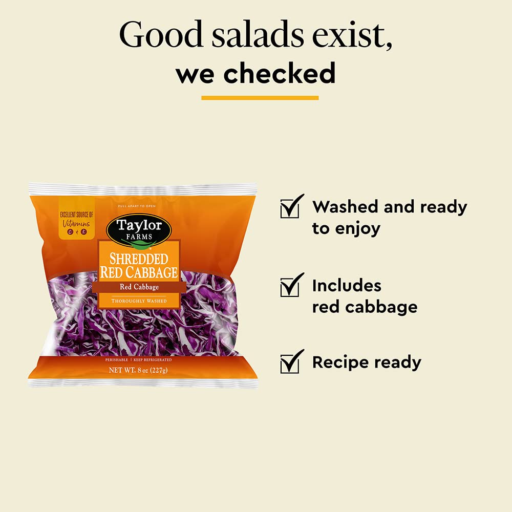 Taylor Farms Shredded Red Cabbage, 8 oz