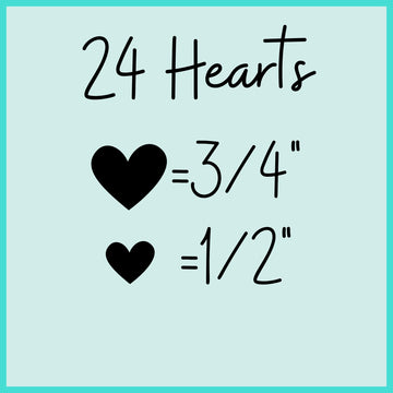 24 Black Icing Heasrts By Simply Sucr   (72 Black Hearts)