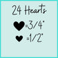24 Black Icing Heasrts By Simply Sucr   (48 Black Hearts)