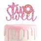 Donut Cake Toppers Candyland Two Sweet Cake Decorations With Donut Pink Candy For Donut 2Nd Themed Baby Shower Party
