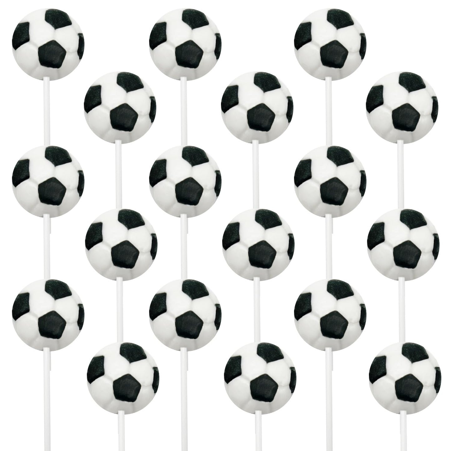 Soccer Candy Lollipops - 18 Count Individually Wrapped Suckers - Great For Soccer Party Favors - Sports Snacks - Soccer Goodie B