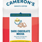 Camerons Coffee Dark Chocolate Mocha Flavored Ground Coffee, Light Roast, 12 Ounce Bag