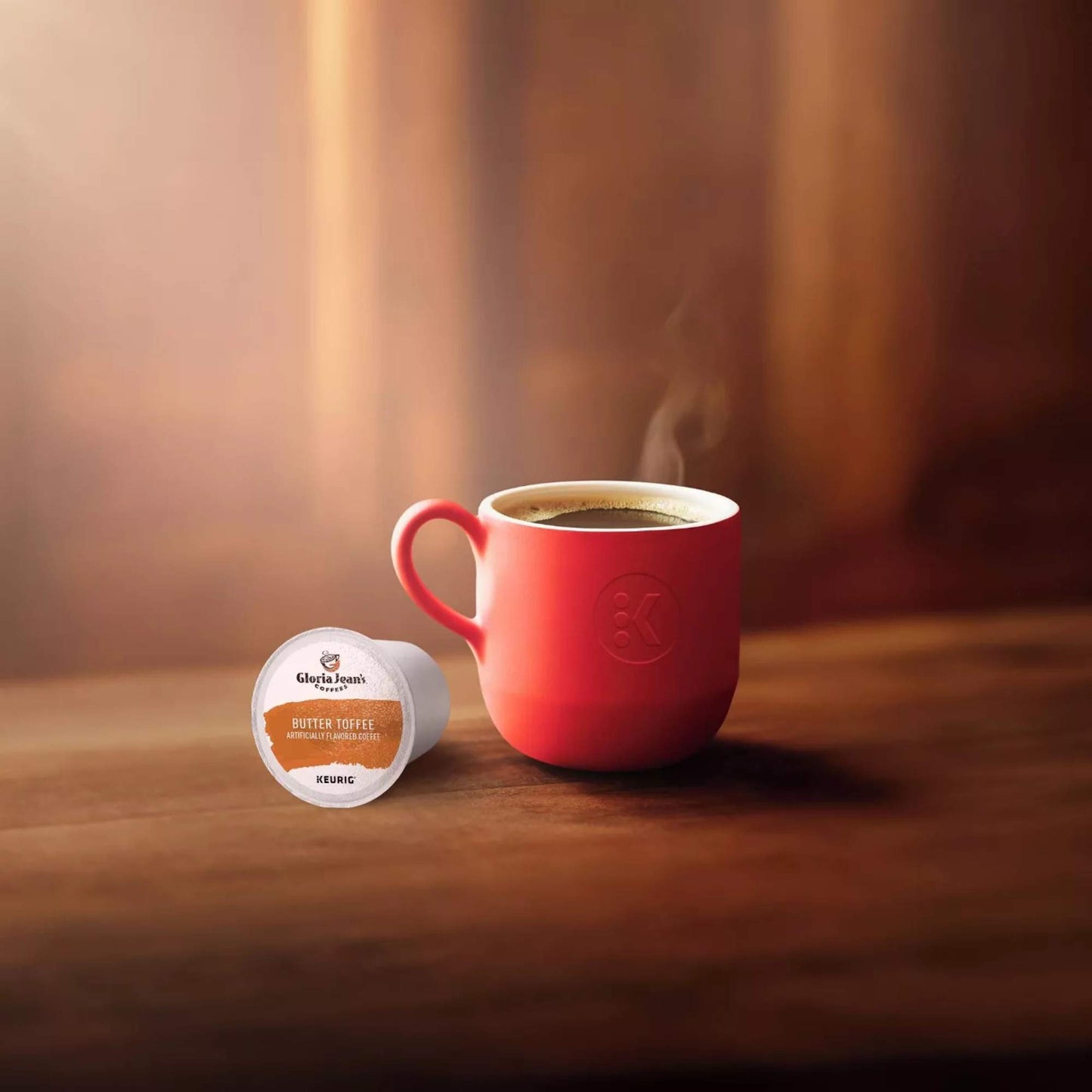 Gloria Jean s Coffees Butter Toffee, Single-Serve Keurig K-Cup Pods, Flavored Medium Roast Coffee, 96 Count