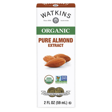 Watkins Organic Almond Extract, No Artificial Colors Or Flavors, Kosher, Usda Certified Organic, Gluten Free & Non-Gmo, 2 Fluid
