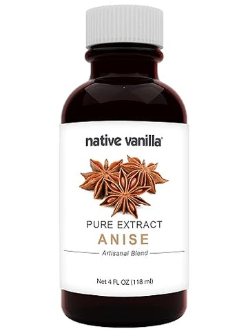 Native Vanilla - Anise Extract - 4 Fl Oz - Perfect For Cooking, Baking, And Dessert Crafting
