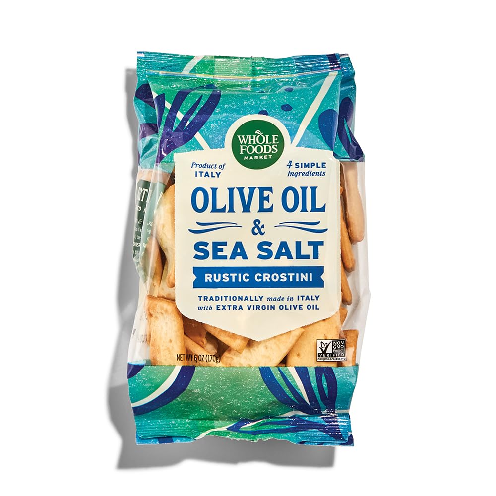 Whole Foods Market, Original Rustic Crostini With Olive Oil & Sea Salt, 6 Ounce