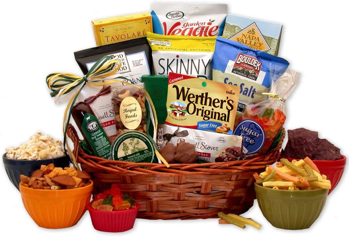 Health Conscious Sugarfree Gift Basket - Sugar-Free Chocolate And Candy