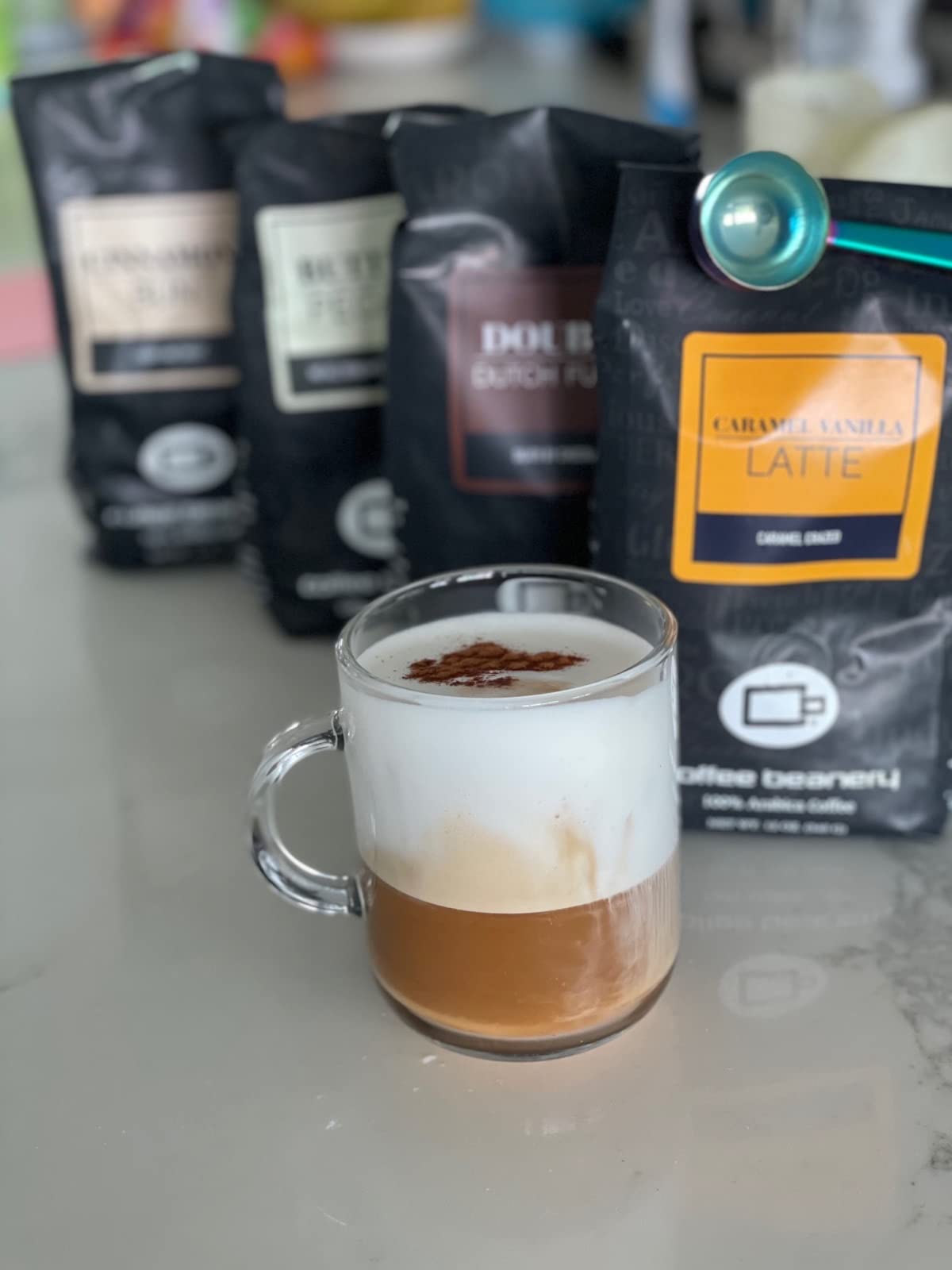 Caramel Vanilla Latte Decaf Coffee By Coffee Beanery | 12Oz Flavored Decaf Coffee Beans Medium Roast Coffee | 100% Specialty Ara