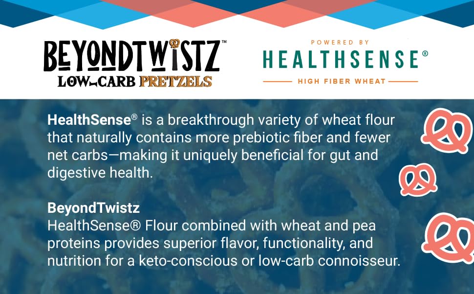 BeyondChipz Low Carb Pretzels, Keto Friendly, 2g Net Carbs, 18g Protein, 8oz Bag