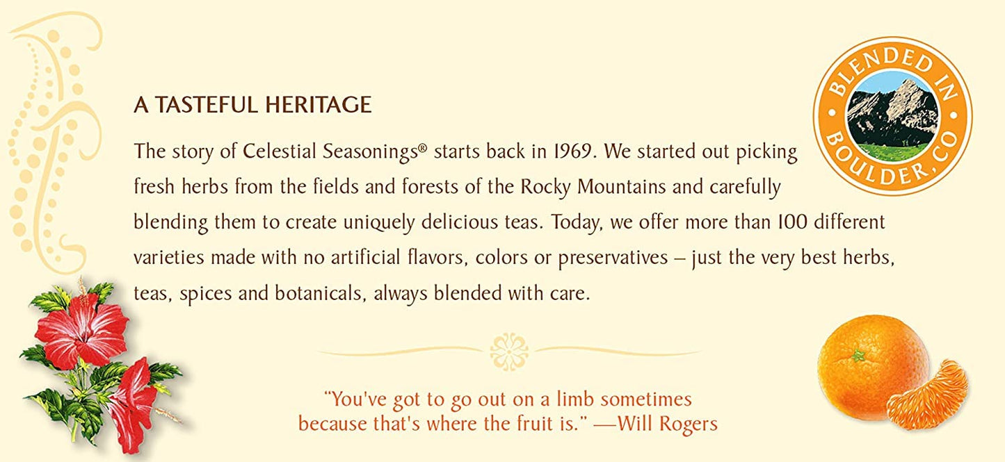 Celestial Seasonings Tangerine Orange Herb Tea (3X20 Bag)