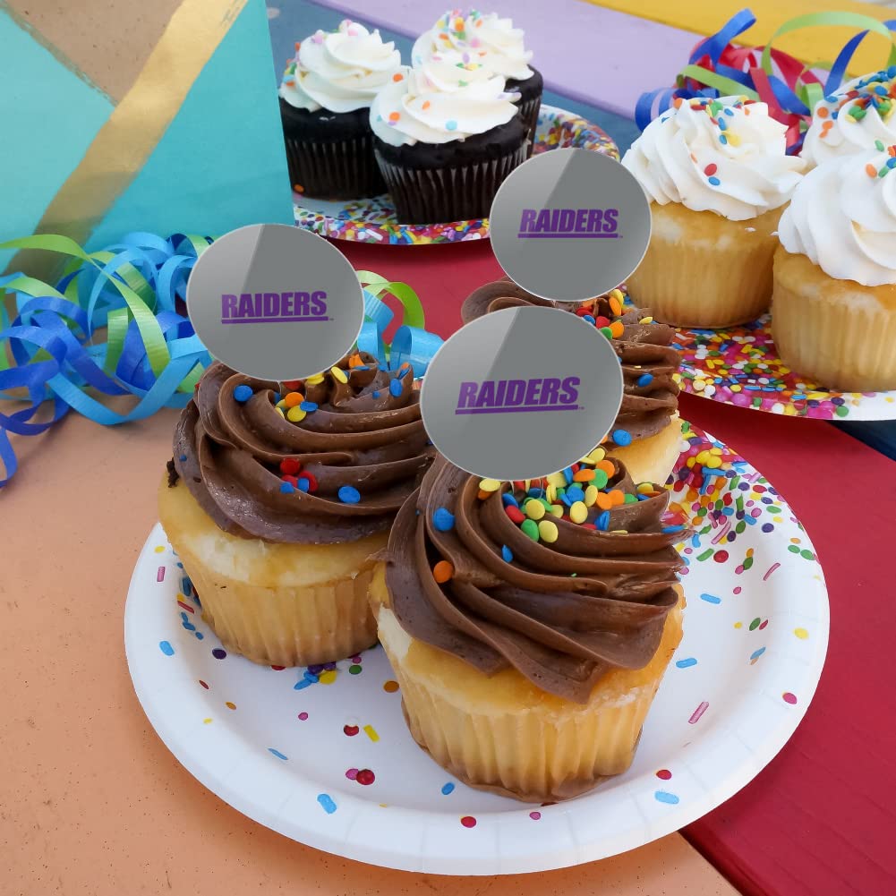 GRAPHICS & MORE Cupcake Picks Set of 6, Acrylic, University of Mount Union, One Size, Model: CUPCAKE.ROUND.CLCMUC.Z007792