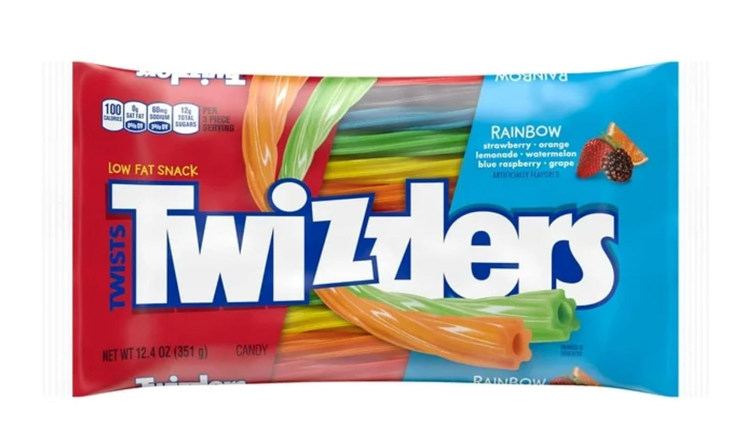 Twizzlers Rainbow - Pack Of 2 - Perfect For Sharing With Friends And Family - Classic Candy With A Twist On The Original - Delicious Flavor