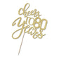 Qertesl Gold Glitter Cheers To 80 Years Cake Topper, Happy 80Th Birthday Cake Decorations,Perfect For 80 Years Cake Decorating,W