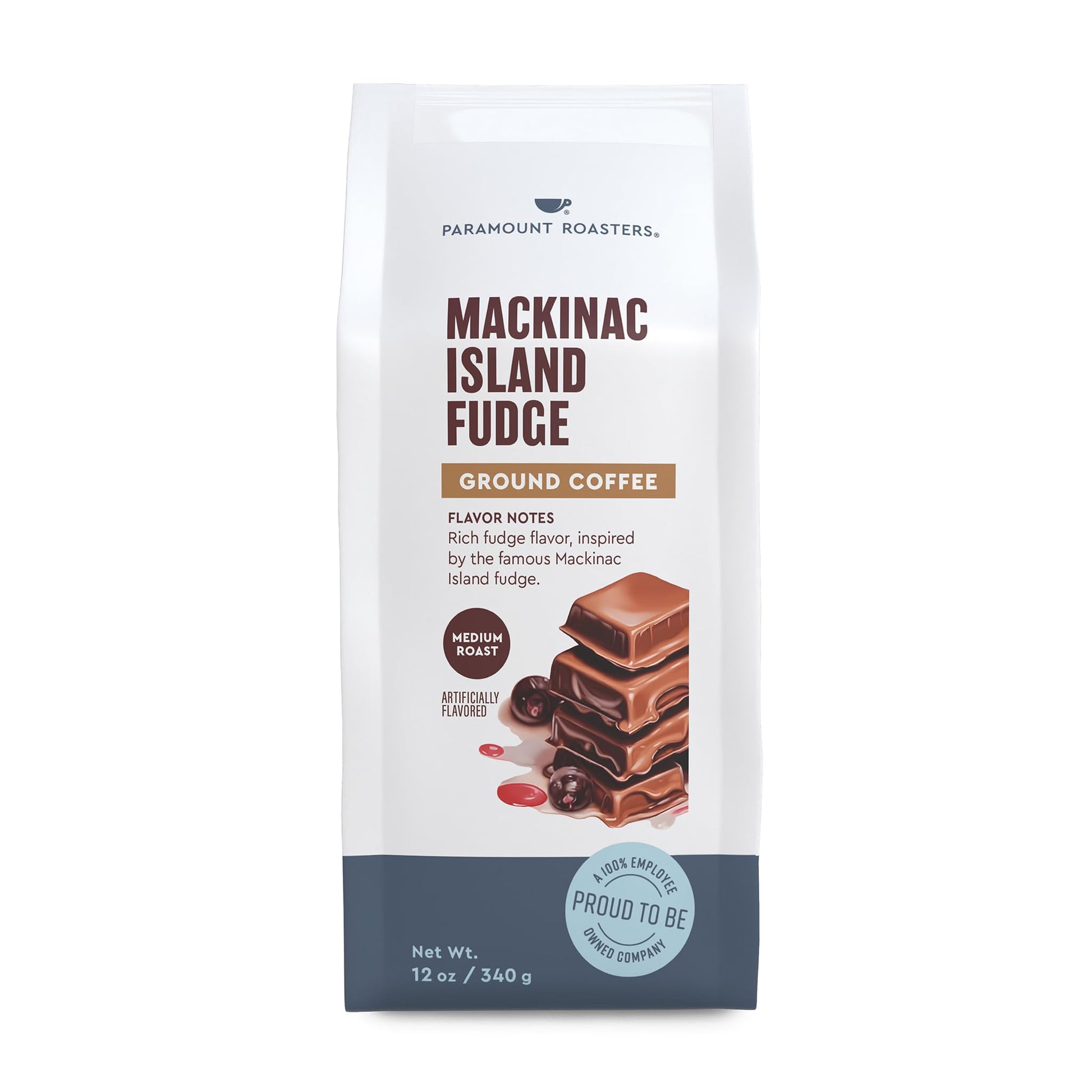 Paramount Roasters Mackinac Island Fudge Ground Coffee, 12oz Package
