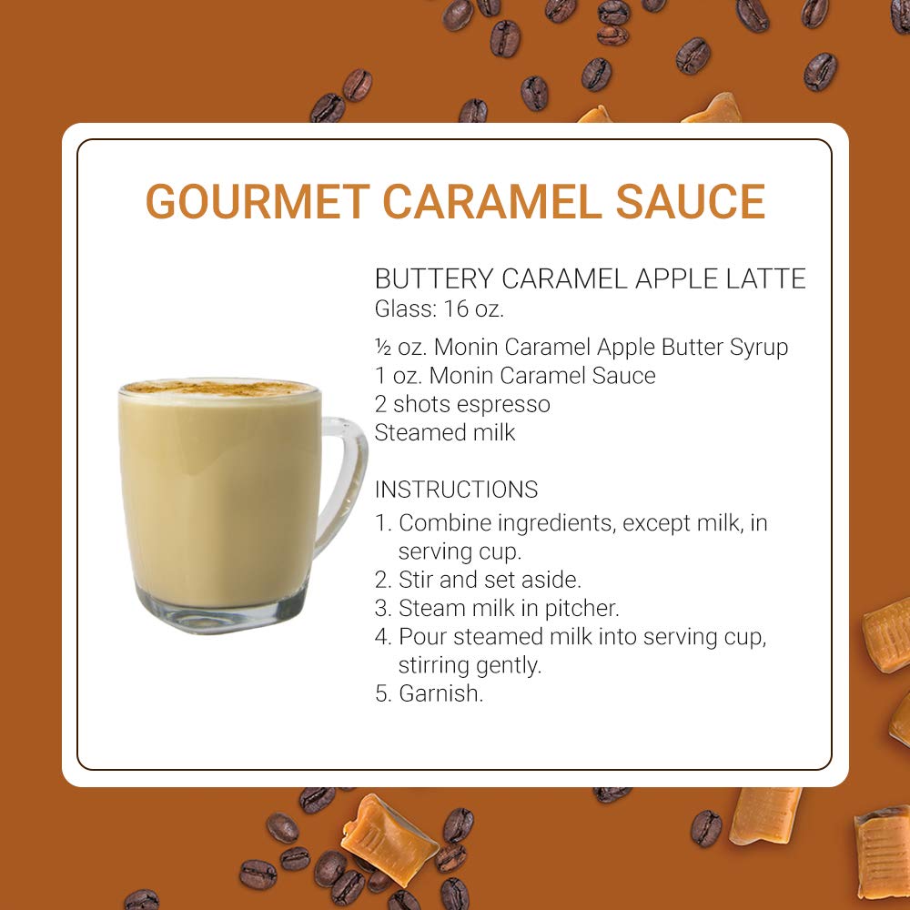 Monin - Gourmet Caramel Sauce, Rich and Buttery, Great for Desserts, Coffee, and Snacks, Gluten-Free, Non-GMO (64 Ounce)