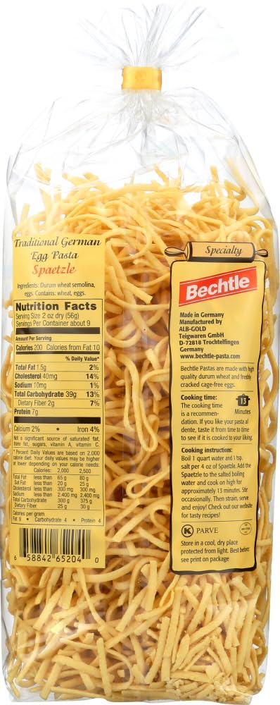 Bechtle Egg Spaetzle, Farmer Style - 17.6oz (Pack of 2)