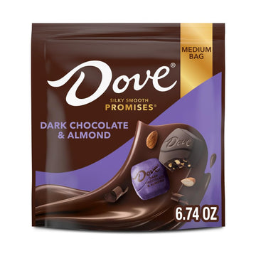 Dove Promises Dark Chocolate Almond Easter Candy - 6.74 Oz Bag (Pack Of 8)