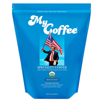 MyCoffee Organic Specialty Grade 100% Arabica Coffee - Medium Roast, 2LB Bag