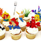 Little Mermaid Birthday Cake Cupcake Topper Set Featuring Characters From Little Mermaid And Themed Decorative Accessories