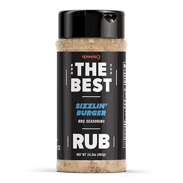 Kosmos Q The Best Sizzlin' Burger Rub - Bbq Dry Rub & Spice Seasoning For Hamburger Meat, Burger Patties, Meatloaf, Barbecue Bri
