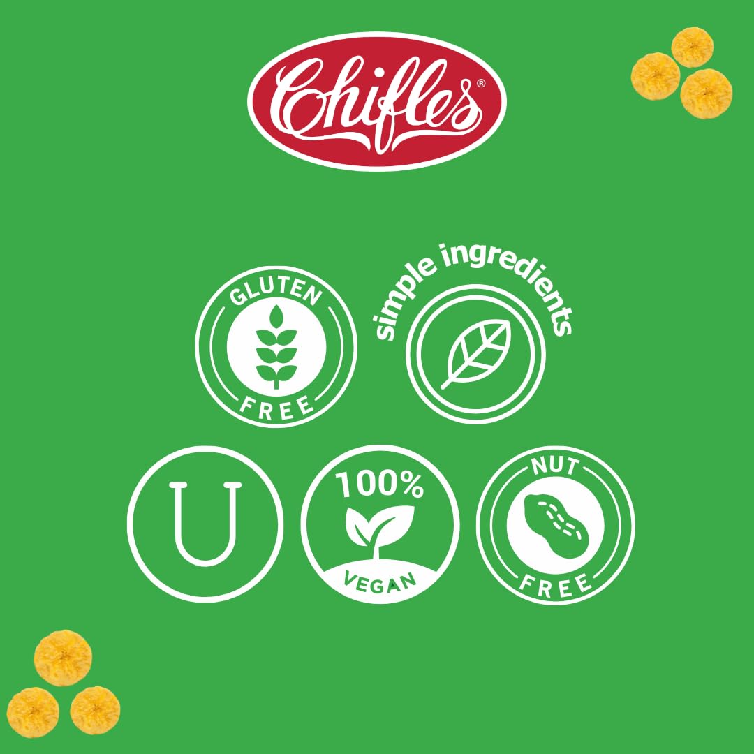 Chifles Original Salted Plantain Chips, 24 Individual Bags, Crunchy Vegan Snack, Gluten Free, 1 oz Each - Less Fat than Potato Chips