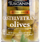 Tuscanini Premium Italian Castelvetrano Green Pitted Olives 10.9oz | Mild & Smooth Flavor | Imported from Italy