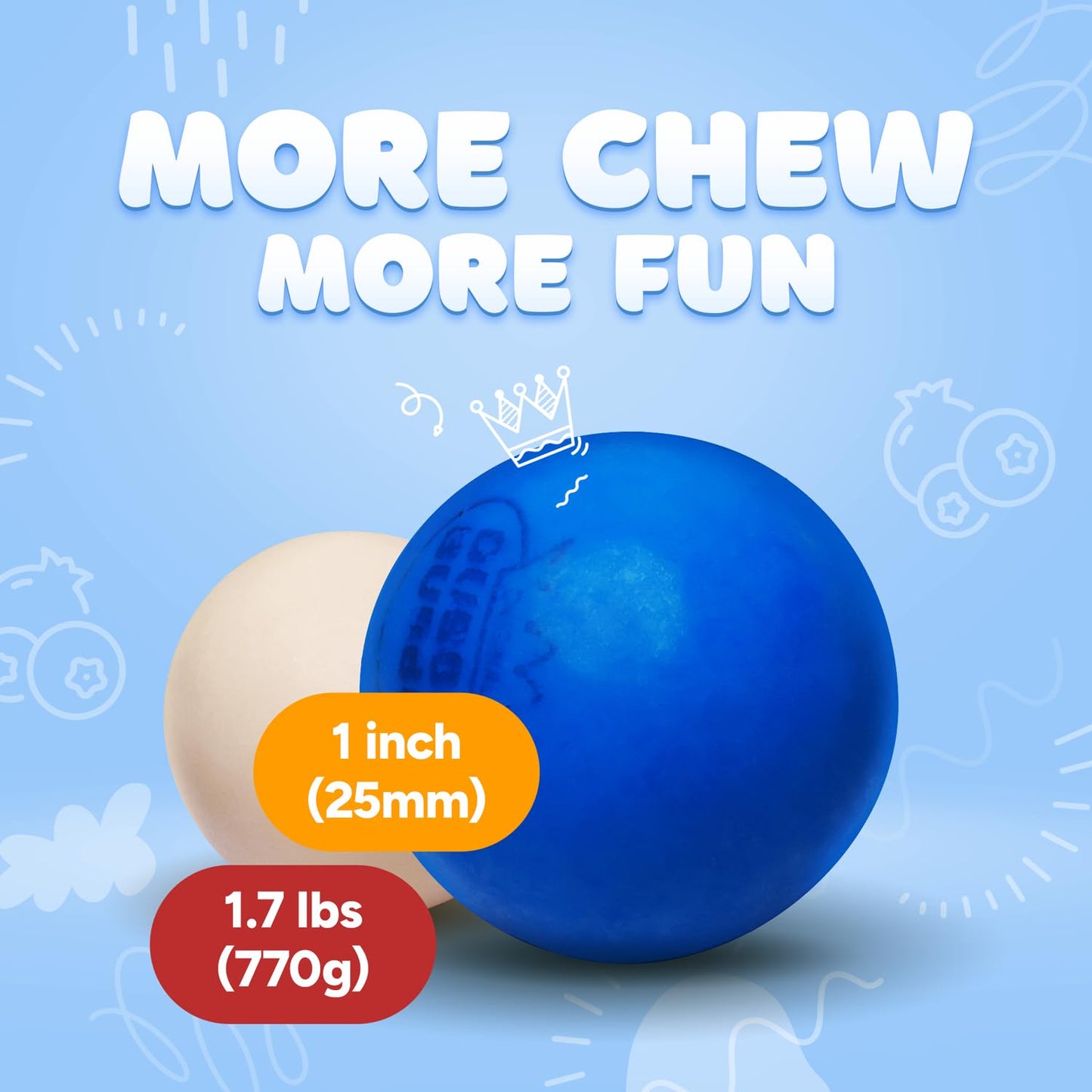 Gumballs For Gumball Machine - 1 Inch Large Gumballs - King Gumballs In Bulk - 1.7 Lb Gumball Machine Refills - 96 Pcs Double Bubble Gumballs - Bulk Gum For Kids - Assorted Chewing Gum Refill