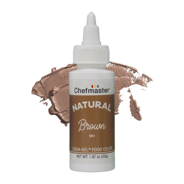 Plant-Based Natural Liqua-Gel Food Coloring By Chefmaster  No Artificial Dyes  Gel Color For Icing  Frosting  Fondant  & Decorating  Quality Crafted In California Usa (Brown)
